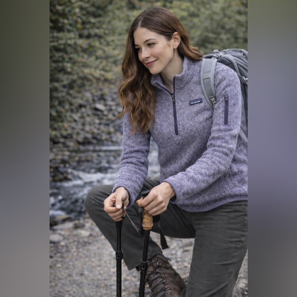 Patagonia Better Sweater 1/4 Zip Pullover Women’ Small Lupine Purple Blue Fleece - Picture 11 of 11
